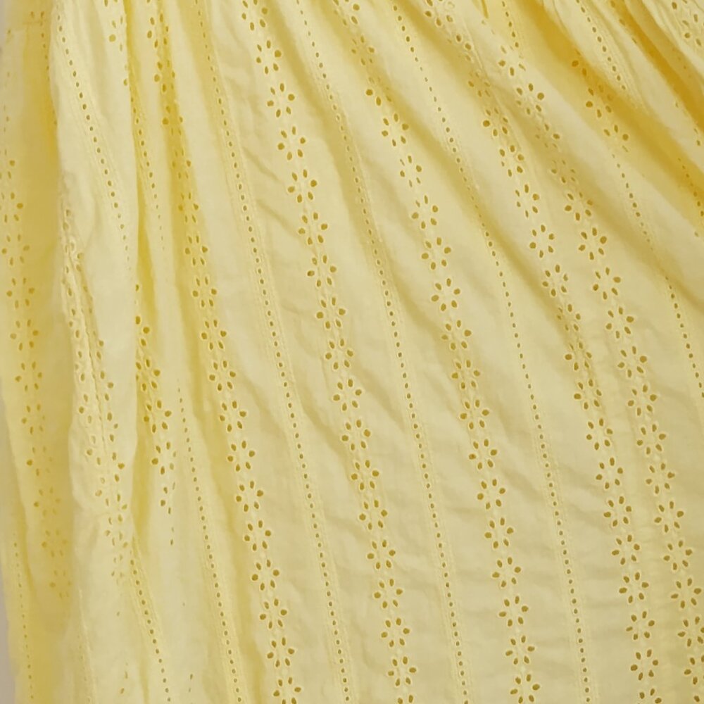 Anthropologie Label of Love Yellow Sundress Eyelet Detail | Size S-M - Picture 9 of 14